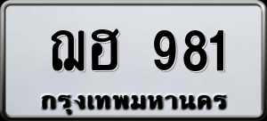 ทะเบียนรถ ฌฮ 981 ผลรวม 0